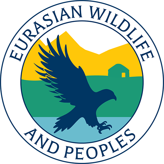 graphic showing a silhouetted eagle, words Eurasian Wildlife and Peoples