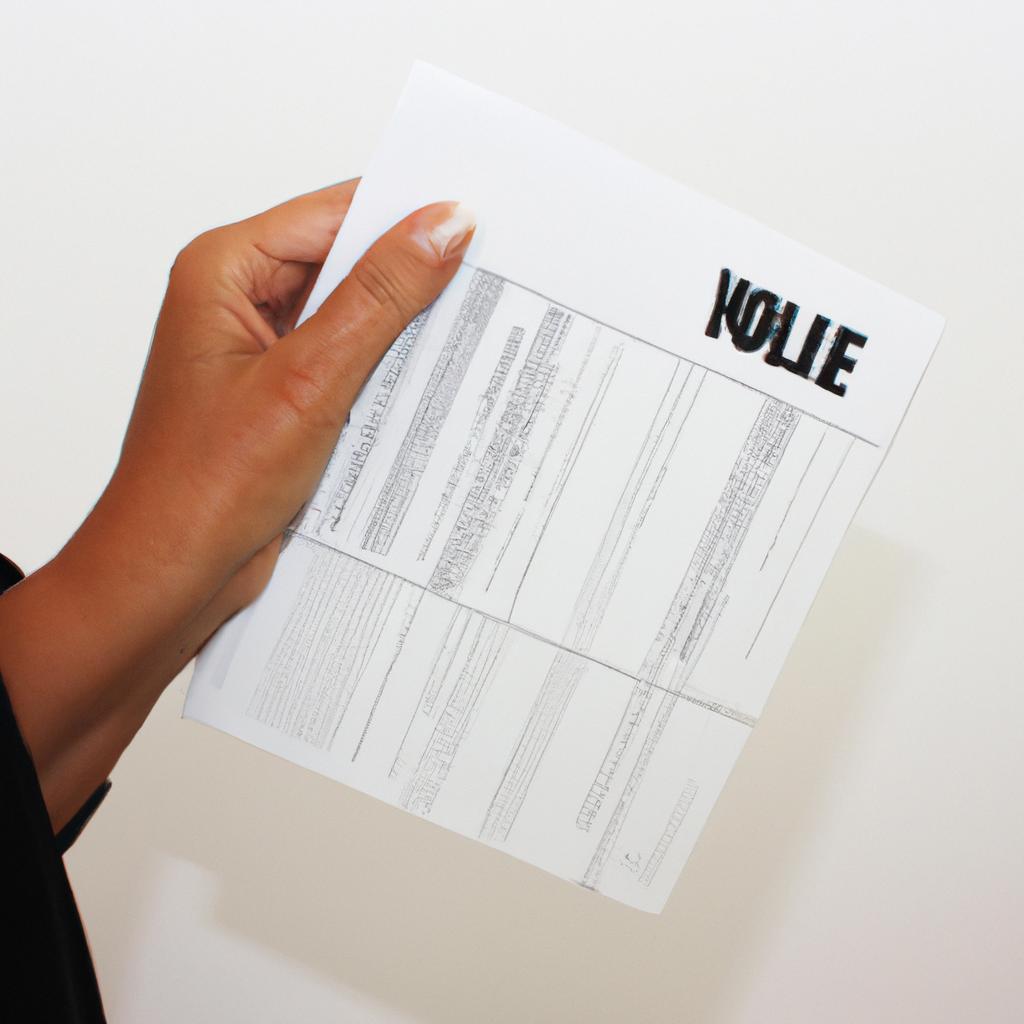 Person holding a voting ballot
