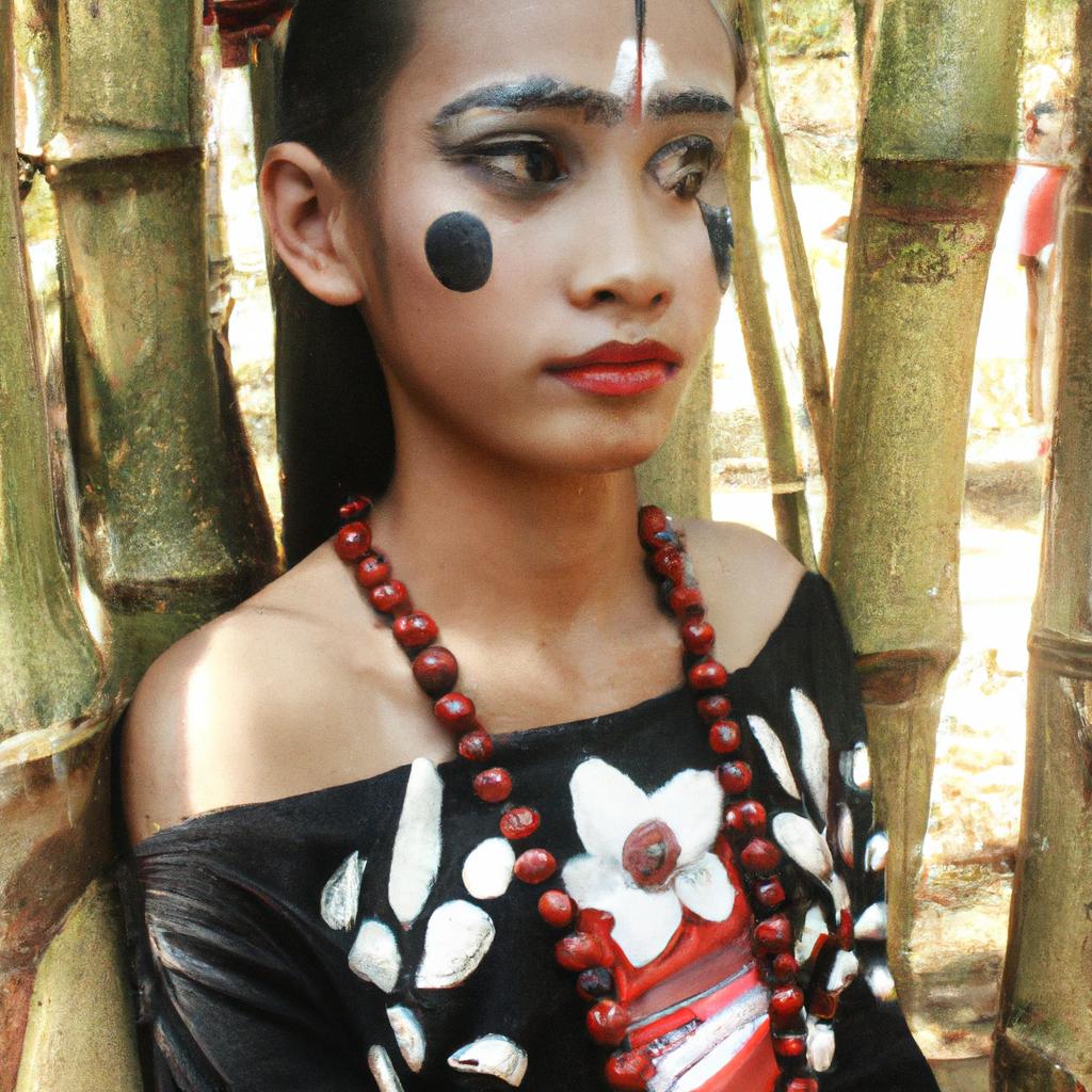 Person in traditional tribal attire