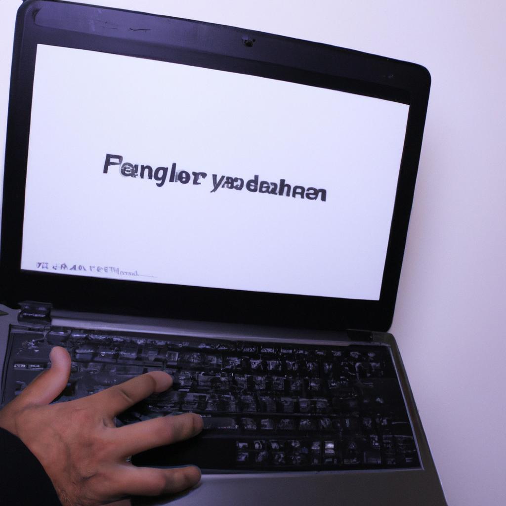 Person holding laptop, fundraising online