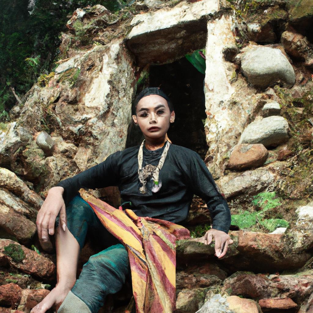 Person in traditional tribal attire